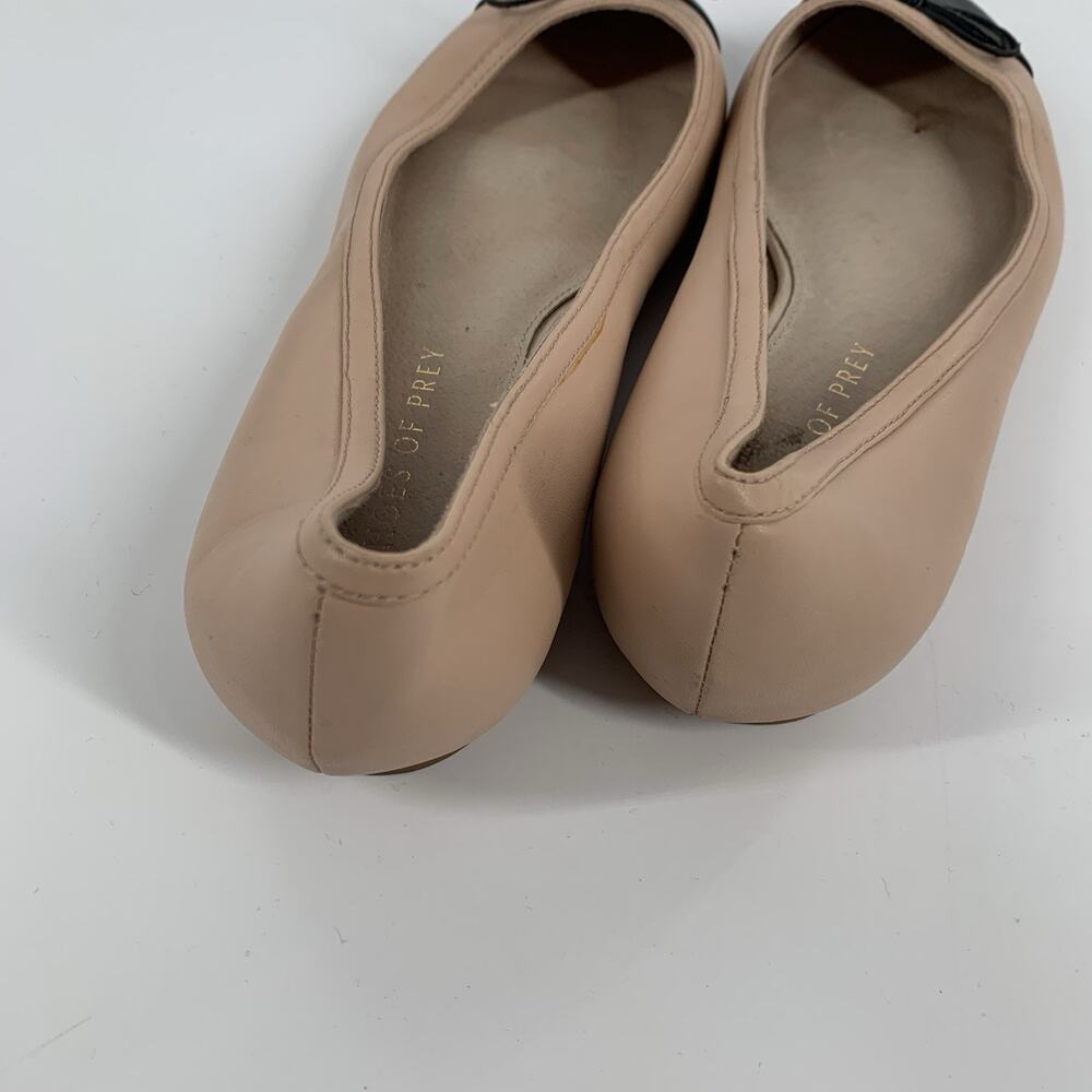 Shoes of Prey Patent NudeCap Toe Ballet Flats Size 7 Wide Womens Nude Black 7W - Picture 6 of 9